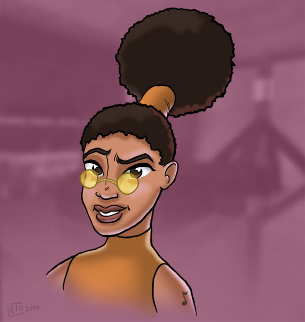 Caricature of DJ Pantie