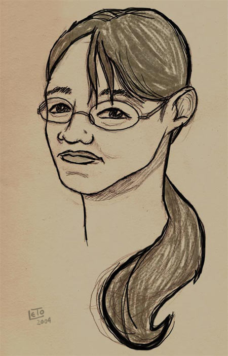 [Sketch-style portrait]