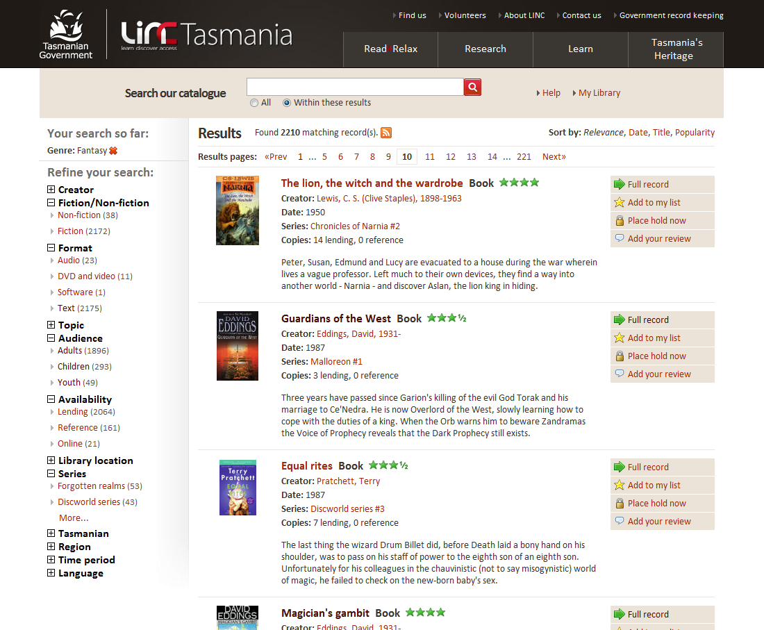 Screenshot of TALIS Plus